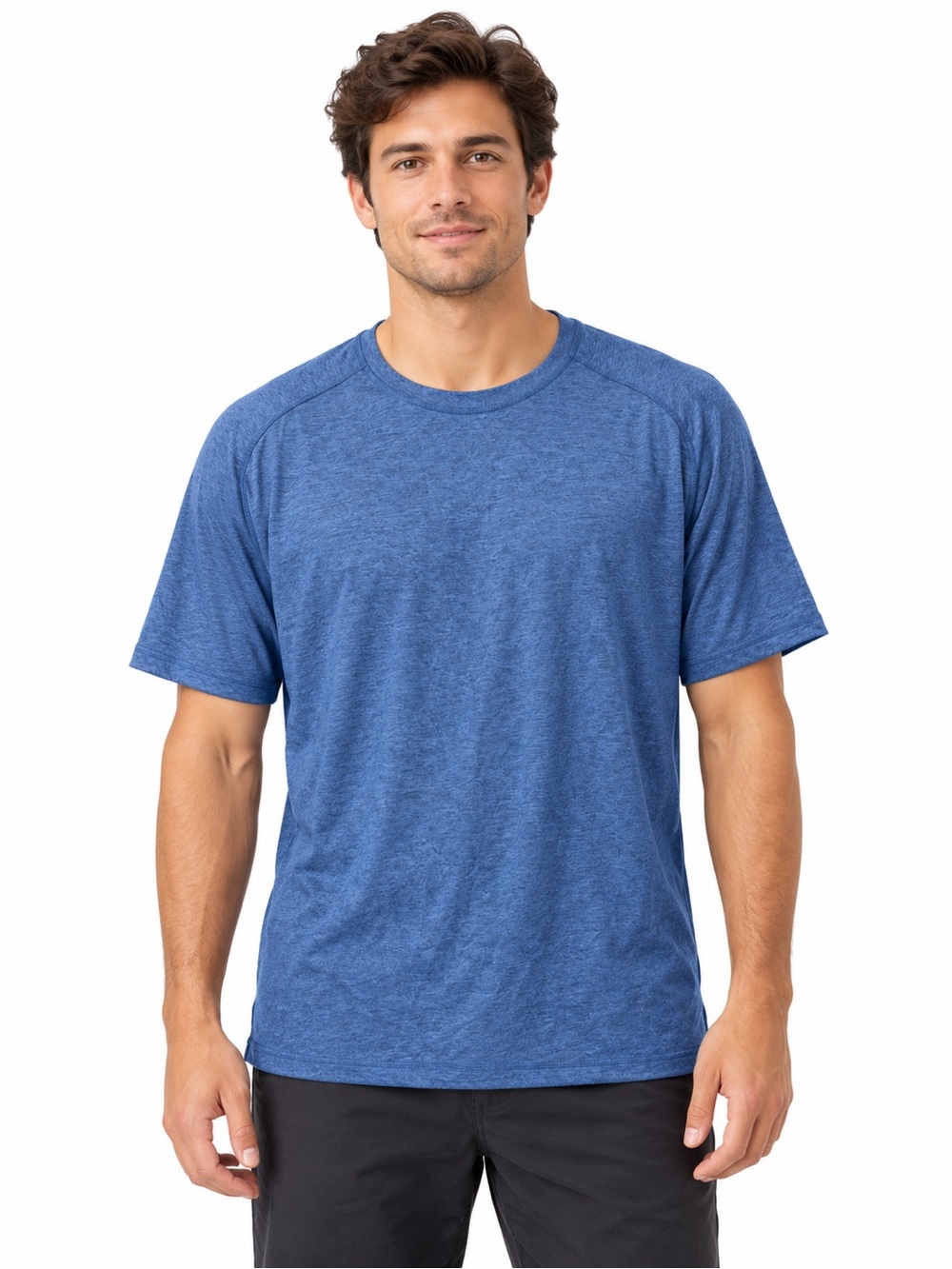 Bass Men's Heathered Royal Blue Short Sleeve Crew Tee